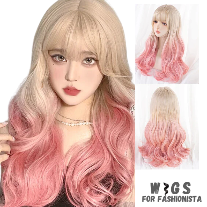 Female Long Straight Hair Wig with Bangs, crafted with premium quality synthetic fibers, features luxuriously long and silky straight hair that falls gracefully down your shoulders. The addition of bangs frames the face delicately, adding a touch of softness and sophistication to your look. The synthetic fibers have a natural sheen and movement, for realistic appearance. Designed for comfort and durability, lightweight and breathable construction. -WIGS FOR FASHIONISTA