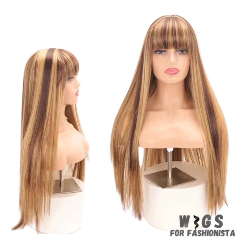 30-inch Long Straight Hair Wig – the ultimate expression of luxurious length and sleek style.Crafted with premium quality synthetic fibers, this wig boasts a striking length of 30 inches, cascading down in a straight and smooth flow.With its adjustable cap construction, this wig ensures a comfortable and secure fit.-WIGS FOR FASHIONISTA