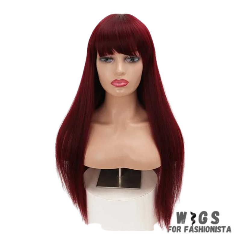 30-inch Long Straight Hair Wig – the ultimate expression of luxurious length and sleek style.Crafted with premium quality synthetic fibers, this wig boasts a striking length of 30 inches, cascading down in a straight and smooth flow.With its adjustable cap construction, this wig ensures a comfortable and secure fit.-WIGS FOR FASHIONISTA