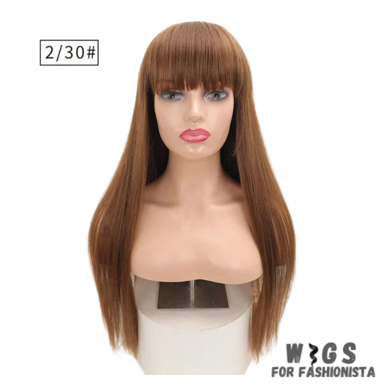 30-inch Long Straight Hair Wig – the ultimate expression of luxurious length and sleek style.Crafted with premium quality synthetic fibers, this wig boasts a striking length of 30 inches, cascading down in a straight and smooth flow.With its adjustable cap construction, this wig ensures a comfortable and secure fit.-WIGS FOR FASHIONISTA