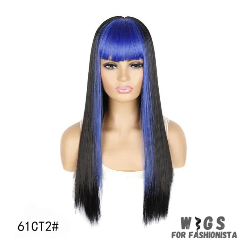 30-inch Long Straight Hair Wig – the ultimate expression of luxurious length and sleek style.Crafted with premium quality synthetic fibers, this wig boasts a striking length of 30 inches, cascading down in a straight and smooth flow.With its adjustable cap construction, this wig ensures a comfortable and secure fit.-WIGS FOR FASHIONISTA