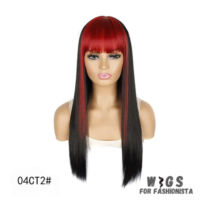 30-inch Long Straight Hair Wig – the ultimate expression of luxurious length and sleek style.Crafted with premium quality synthetic fibers, this wig boasts a striking length of 30 inches, cascading down in a straight and smooth flow.With its adjustable cap construction, this wig ensures a comfortable and secure fit.-WIGS FOR FASHIONISTA