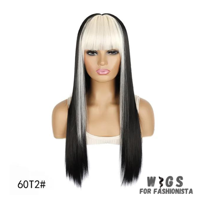 30-inch Long Straight Hair Wig – the ultimate expression of luxurious length and sleek style.Crafted with premium quality synthetic fibers, this wig boasts a striking length of 30 inches, cascading down in a straight and smooth flow.With its adjustable cap construction, this wig ensures a comfortable and secure fit.-WIGS FOR FASHIONISTA