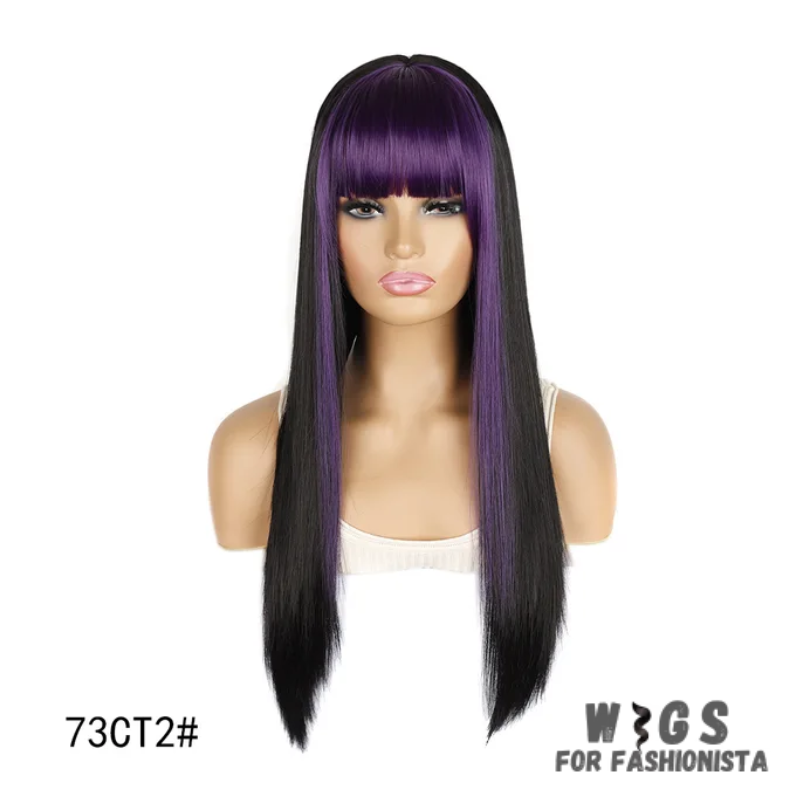 30-inch Long Straight Hair Wig – the ultimate expression of luxurious length and sleek style.Crafted with premium quality synthetic fibers, this wig boasts a striking length of 30 inches, cascading down in a straight and smooth flow.With its adjustable cap construction, this wig ensures a comfortable and secure fit.-WIGS FOR FASHIONISTA