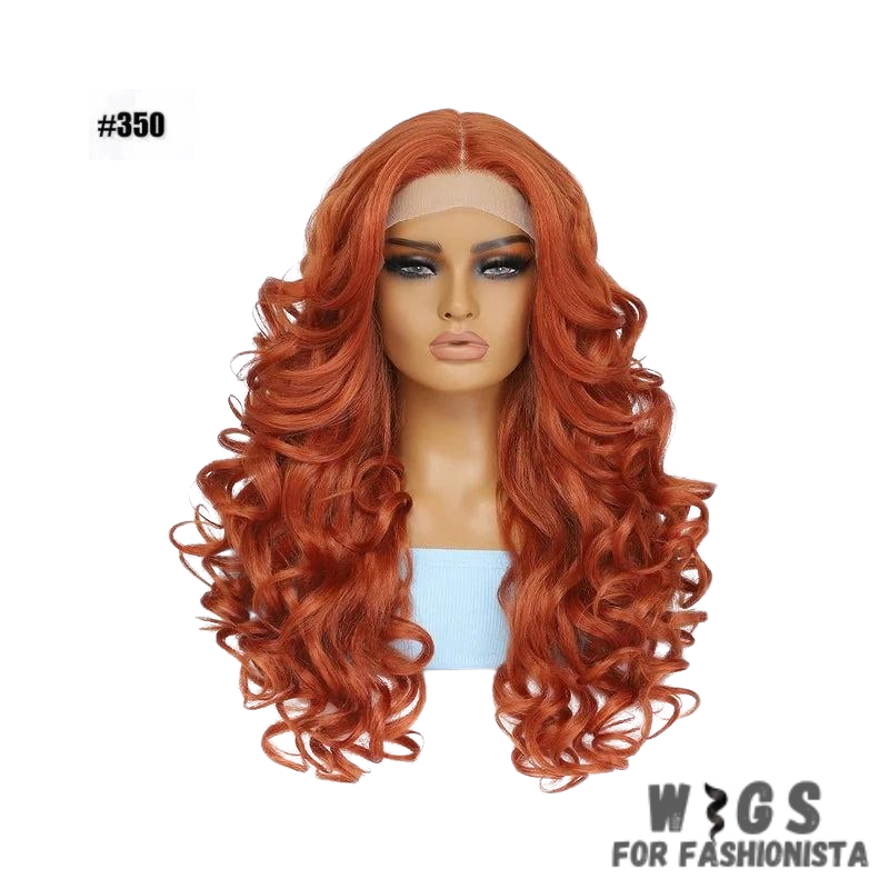 Black Brown Curly Synthetic Lace Front Wig.Black with brown highlights,creating a subtle and dimensional look.Curly,offering voluminous and bouncy curls for added flair.Various length options available.High-quality synthetic fibers.Natural-looking lace front construction for seamless blending with your hairline. -WIGS FOR FASHIONISTA