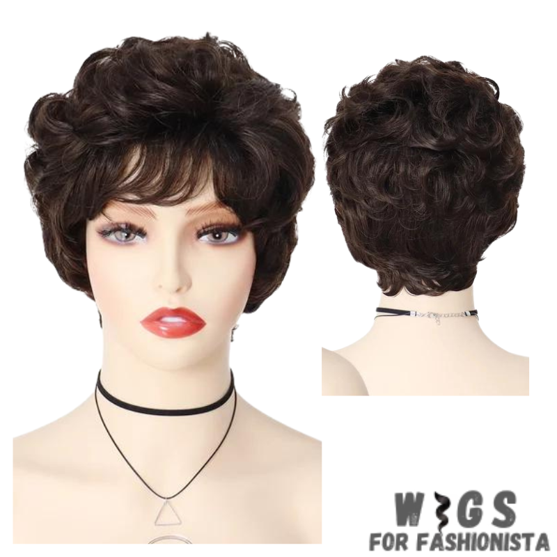 Synthetic Ombre Gray Curly Wig, with beautiful ombre effect, seamless transition from dark gray roots to lighter gray tips. Curly texture. Crafted high-quality synthetic fibers, soft & natural-looking. Heat-resistant & easy to style. With adjustable wig cap, secure & comfortable fit, designed to provide optimal airflow and ventilation. Offers a versatile & stylish solution. -WIGS FOR FASHIONISTA