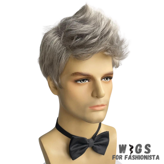 Grey Layered Natural Hair Wig, designed to seamlessly blend with your natural hair for a flawless look. Crafted with meticulous attention to detail, this wig offers a sophisticated and effortless appearance.High-quality synthetic fibers that mimic the texture and movement of real hair.Layered cut for added dimension and volume. Breathable and adjustable cap for maximum comfort. -WIGS FOR FASHIONISTA