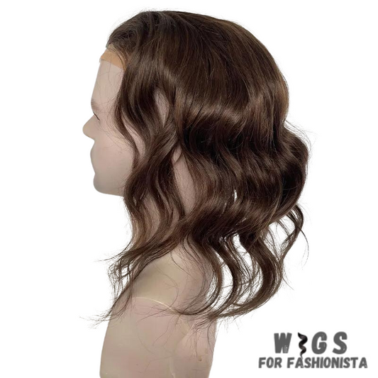 Crafted with premium quality materials, our replacement system offers a seamless integration with your natural hair, providing a flawless and natural-looking finish. This curly replacement system offers a customizable and comfortable solution.Lightweight and breathable design. Curly texture adds volume and dimension to your hair. -WIGS FOR FASHIONISTA