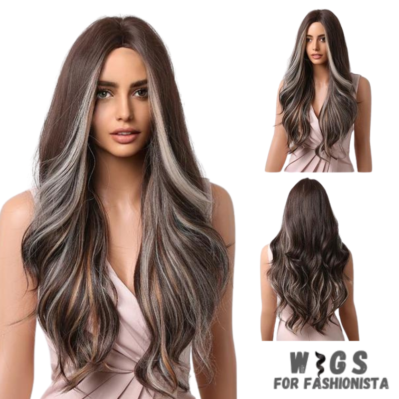 Long Water Wave Synthetic Wig – a stunning blend of elegance and versatility designed to elevate your style effortlessly. Crafted with high-quality synthetic fibers, luxurious water wave texture.  Adjustable cap construction, offers a comfortable and secure fit. Synthetic fibers are soft to the touch and have a realistic shine, closely resembling the luster of natural hair. -WIGS FOR FASHIONISTA