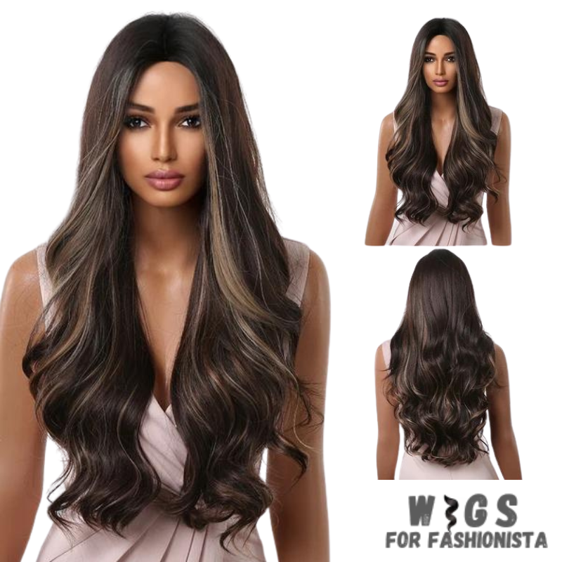Long Water Wave Synthetic Wig – a stunning blend of elegance and versatility designed to elevate your style effortlessly. Crafted with high-quality synthetic fibers, luxurious water wave texture.  Adjustable cap construction, offers a comfortable and secure fit. Synthetic fibers are soft to the touch and have a realistic shine, closely resembling the luster of natural hair. -WIGS FOR FASHIONISTA