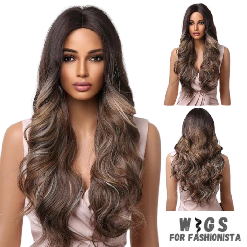 Long Water Wave Synthetic Wig – a stunning blend of elegance and versatility designed to elevate your style effortlessly. Crafted with high-quality synthetic fibers, luxurious water wave texture.  Adjustable cap construction, offers a comfortable and secure fit. Synthetic fibers are soft to the touch and have a realistic shine, closely resembling the luster of natural hair. -WIGS FOR FASHIONISTA