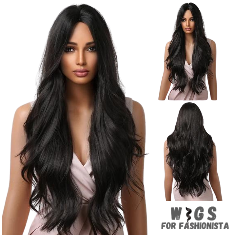 Long Water Wave Synthetic Wig – a stunning blend of elegance and versatility designed to elevate your style effortlessly. Crafted with high-quality synthetic fibers, luxurious water wave texture.  Adjustable cap construction, offers a comfortable and secure fit. Synthetic fibers are soft to the touch and have a realistic shine, closely resembling the luster of natural hair. -WIGS FOR FASHIONISTA