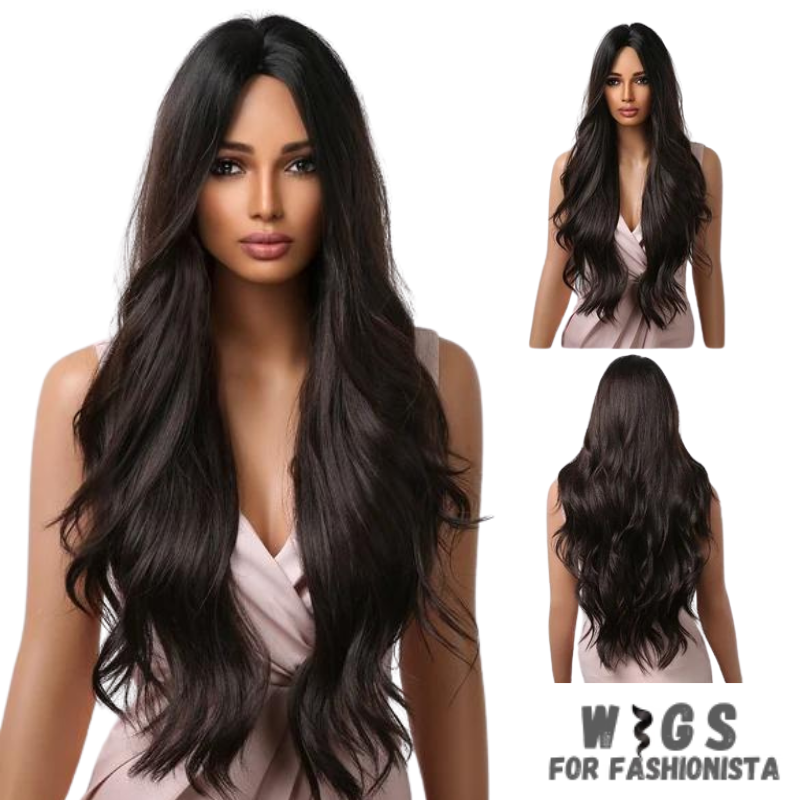 Long Water Wave Synthetic Wig – a stunning blend of elegance and versatility designed to elevate your style effortlessly. Crafted with high-quality synthetic fibers, luxurious water wave texture.  Adjustable cap construction, offers a comfortable and secure fit. Synthetic fibers are soft to the touch and have a realistic shine, closely resembling the luster of natural hair. -WIGS FOR FASHIONISTA