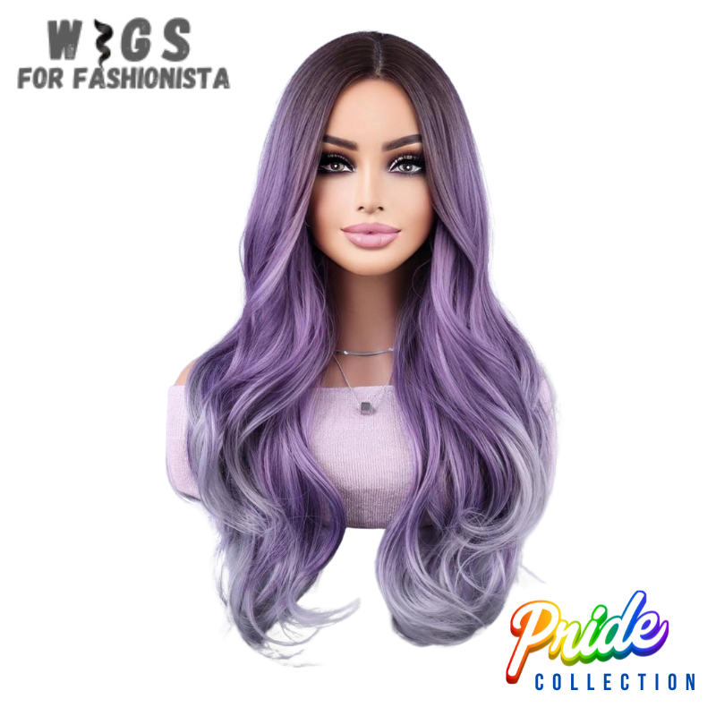 A colorful European and American cosplay wig offers a fusion of vibrant hues and versatile styling options, perfect for cosplay enthusiasts and fashion-forward individuals alike. -WIGS FOR FASHIONISTA