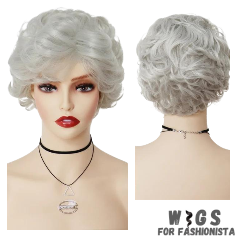 Synthetic Ombre Gray Curly Wig, with beautiful ombre effect, seamless transition from dark gray roots to lighter gray tips. Curly texture. Crafted high-quality synthetic fibers, soft & natural-looking. Heat-resistant & easy to style. With adjustable wig cap, secure & comfortable fit, designed to provide optimal airflow and ventilation. Offers a versatile & stylish solution. -WIGS FOR FASHIONISTA