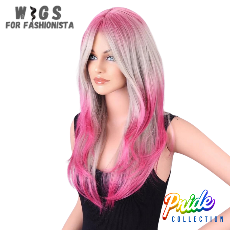 Long Body Colorful Wave Synthetic Wig,vivid hues meet luxurious waves to create a captivating and dynamic look. Crafted with high-quality synthetic fibers, this wig offers the perfect blend of style and convenience. With multiple colorful palette, from radiant reds to electric blues, vibrant greens, and sunny yellows, each strand is infused with a spectrum of hues that create a mesmerizing and eye-catching effect. -WIGS FOR FASHIONISTA