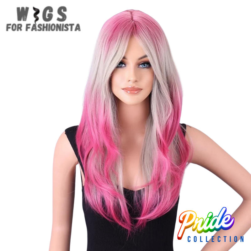 Long Body Colorful Wave Synthetic Wig,vivid hues meet luxurious waves to create a captivating and dynamic look. Crafted with high-quality synthetic fibers, this wig offers the perfect blend of style and convenience. With multiple colorful palette, from radiant reds to electric blues, vibrant greens, and sunny yellows, each strand is infused with a spectrum of hues that create a mesmerizing and eye-catching effect. -WIGS FOR FASHIONISTA