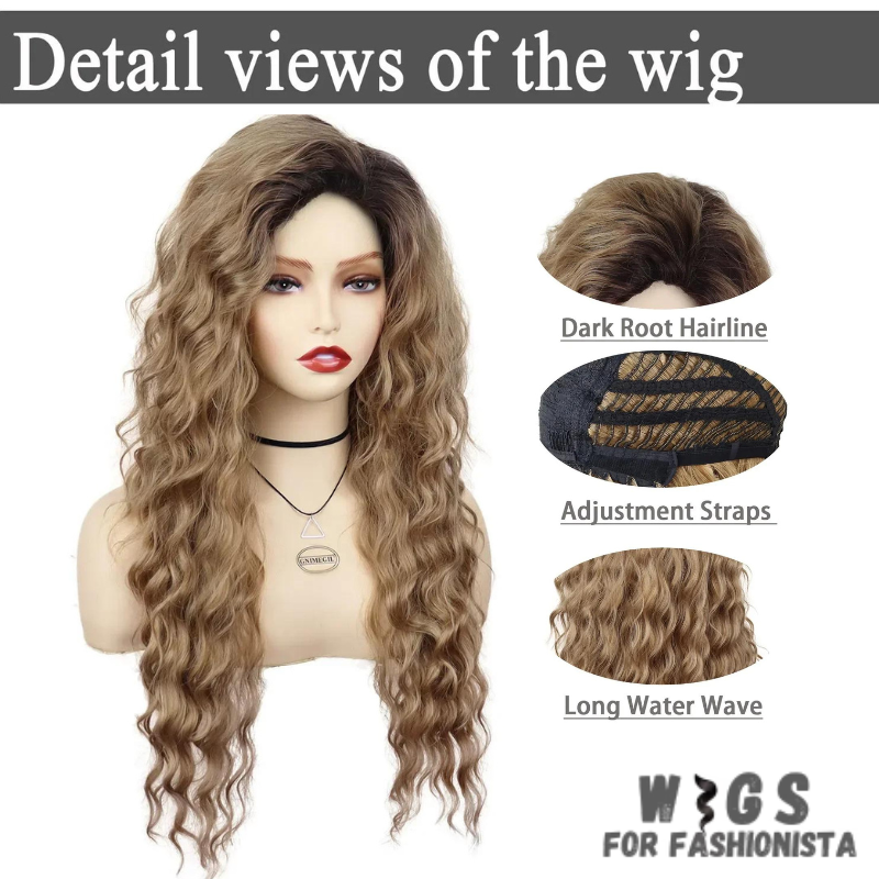Long Curly Synthetic Wig, meticulously crafted to offer stunning curls and effortless elegance.Long, cascading curls for a dramatic and eye-catching appearance.Curly, offering dynamic movement and bounce for added allure. Various shades available to match your desired look or natural hair color.High-quality synthetic fibers that closely mimic the texture and shine of real hair. Breathable and adjustable cap for all-day comfort and secure fit. -WIGS FOR FASHIONISTA