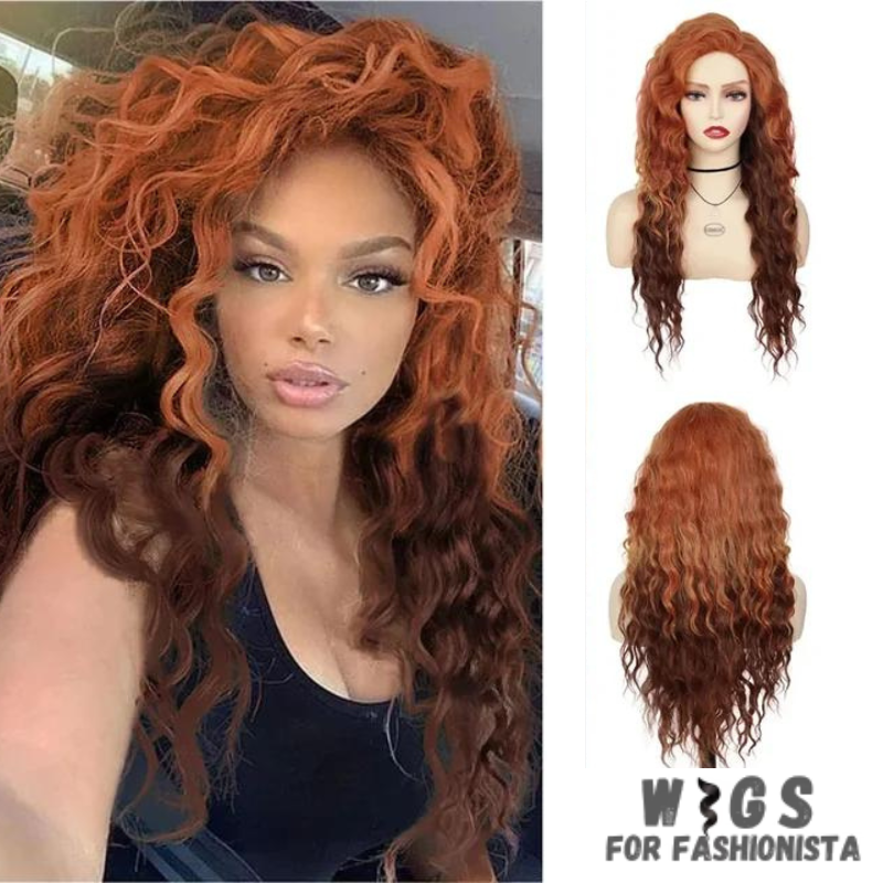 Long Curly Synthetic Wig, meticulously crafted to offer stunning curls and effortless elegance.Long, cascading curls for a dramatic and eye-catching appearance.Curly, offering dynamic movement and bounce for added allure. Various shades available to match your desired look or natural hair color.High-quality synthetic fibers that closely mimic the texture and shine of real hair. Breathable and adjustable cap for all-day comfort and secure fit. -WIGS FOR FASHIONISTA