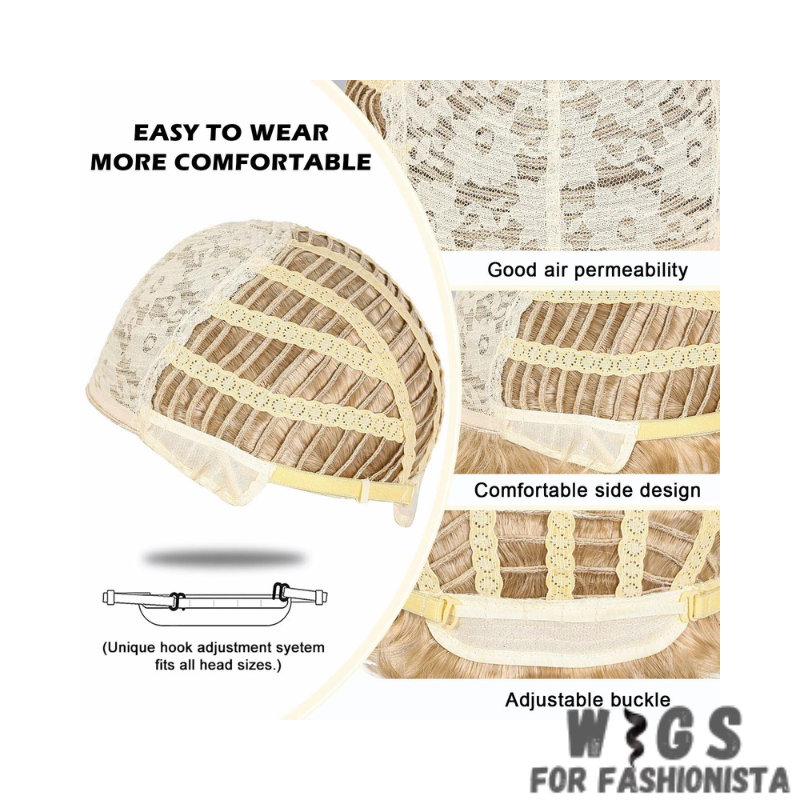 Men's Blonde Layered Synthetic Wig, a versatile and stylish, premium synthetic fibers. Layered construction, for dynamic & dimensional look, to create depth & volume, achieve a variety of looks, from tousled & casual to sleek & polished. High-quality synthetic fibers, retains its shape & color. Lightweight & breathable design, adjustable straps. Pre-styled design, ready to wear straight out of the box. With its blonde coloration, this wig exudes warmth & vibrancy. -WIGS FOR FASHIONISTA