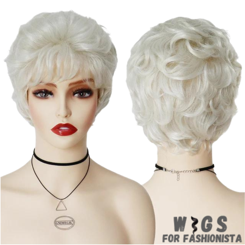 Synthetic Ombre Gray Curly Wig, with beautiful ombre effect, seamless transition from dark gray roots to lighter gray tips. Curly texture. Crafted high-quality synthetic fibers, soft & natural-looking. Heat-resistant & easy to style. With adjustable wig cap, secure & comfortable fit, designed to provide optimal airflow and ventilation. Offers a versatile & stylish solution. -WIGS FOR FASHIONISTA