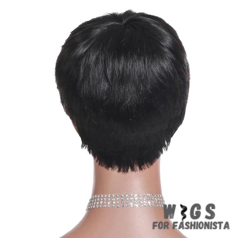Short Bob Wig, from high-quality human hair. Offers versatility, comfort, & effortless style. Straight strands exudes elegance & refinement. Sleek & polished. From premium human hair, a soft, silky texture resembling natural hair. Fibers are selected & arranged to a realistic appearance & effortless styling. Breathable & lightweight. Cap is secure & comfortable, fit for optimal airflow & ventilation, prevents heat buildup. -WIGS FOR FASHIONISTA