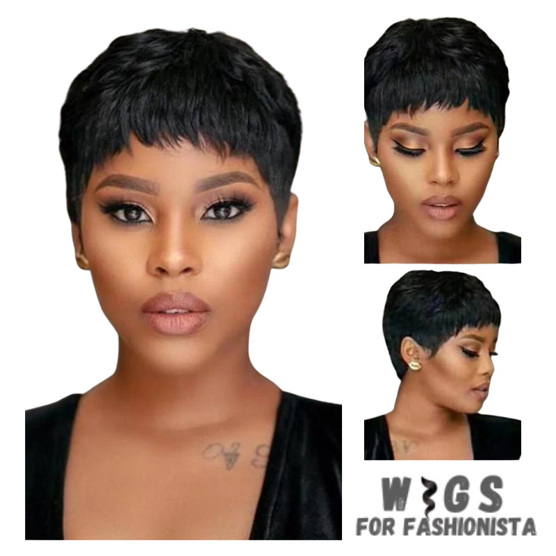 Short Bob Wig, from high-quality human hair. Offers versatility, comfort, & effortless style. Straight strands exudes elegance & refinement. Sleek & polished. From premium human hair, a soft, silky texture resembling natural hair. Fibers are selected & arranged to a realistic appearance & effortless styling. Breathable & lightweight. Cap is secure & comfortable, fit for optimal airflow & ventilation, prevents heat buildup. -WIGS FOR FASHIONISTA