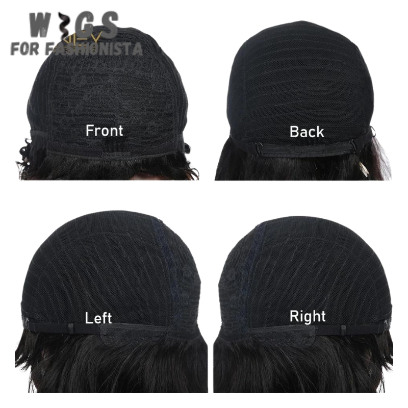 Short Bob Wig, from high-quality human hair. Offers versatility, comfort, & effortless style. Straight strands exudes elegance & refinement. Sleek & polished. From premium human hair, a soft, silky texture resembling natural hair. Fibers are selected & arranged to a realistic appearance & effortless styling. Breathable & lightweight. Cap is secure & comfortable, fit for optimal airflow & ventilation, prevents heat buildup. -WIGS FOR FASHIONISTA