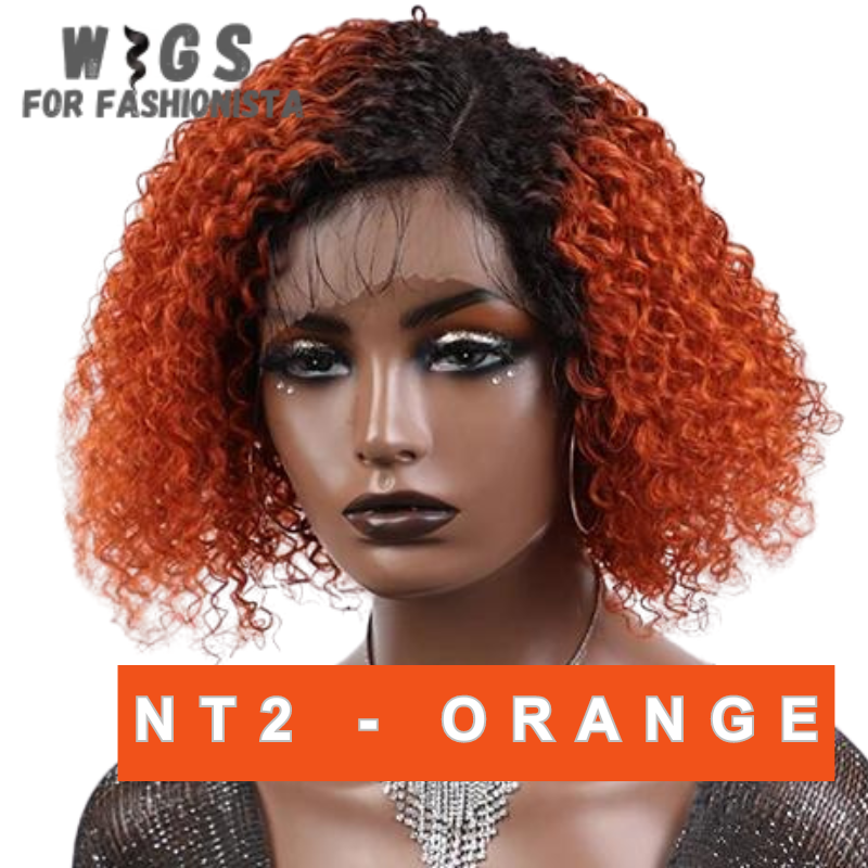 Short Curly Bob Lace Front Wig, features short, curly strands that exude charm & sophistication. The curls add volume & texture to the hairstyle. High-quality synthetic fibers, soft & natural-looking texture. The fibers are heat-resistant & easy to style. Lace front construction provides a seamless & natural-looking hairline. The lace material is lightweight & breathable. The wig cap is adjustable for a secure & comfortable fit, allowing you to move & style with confidence. -WIGS FOR FASHIONISTA