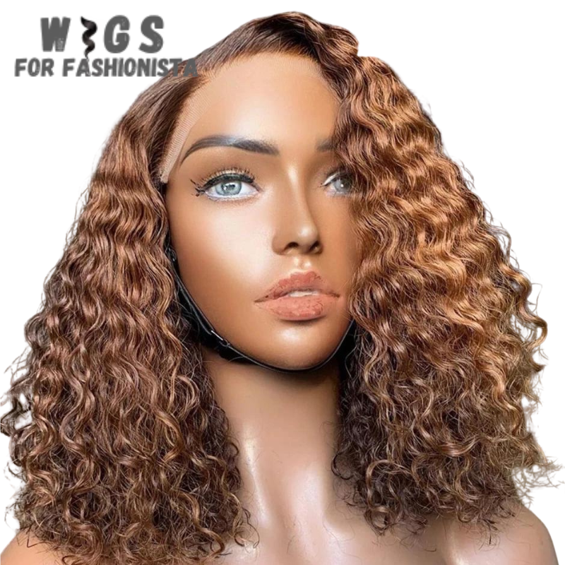 Short Curly Bob Lace Front Wig, features short, curly strands that exude charm & sophistication. The curls add volume & texture to the hairstyle. High-quality synthetic fibers, soft & natural-looking texture. The fibers are heat-resistant & easy to style. Lace front construction provides a seamless & natural-looking hairline. The lace material is lightweight & breathable. The wig cap is adjustable for a secure & comfortable fit, allowing you to move & style with confidence. -WIGS FOR FASHIONISTA