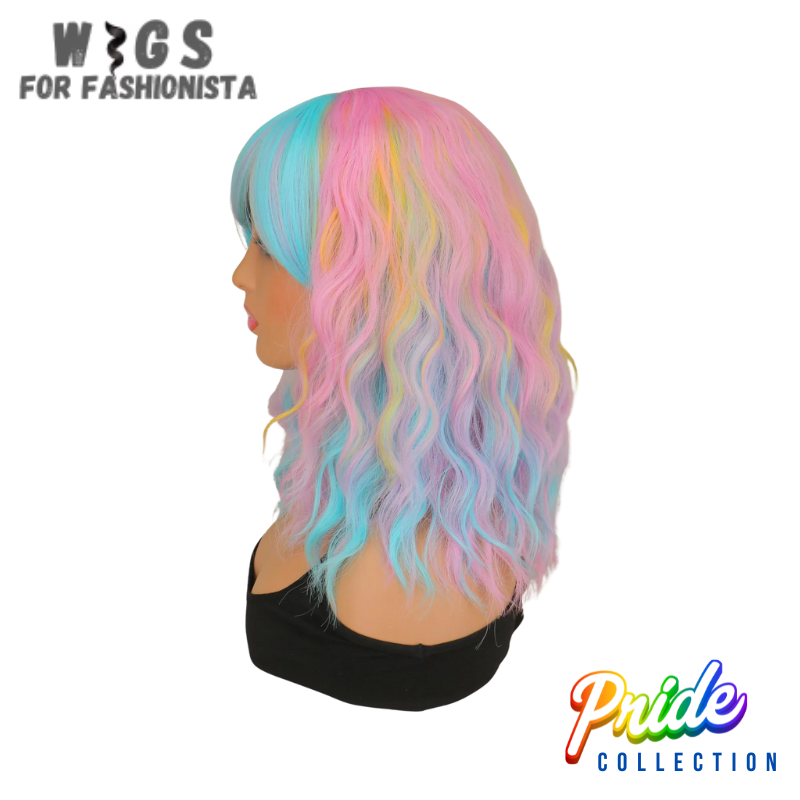 Short Wavy Curly Colorful Wigs
