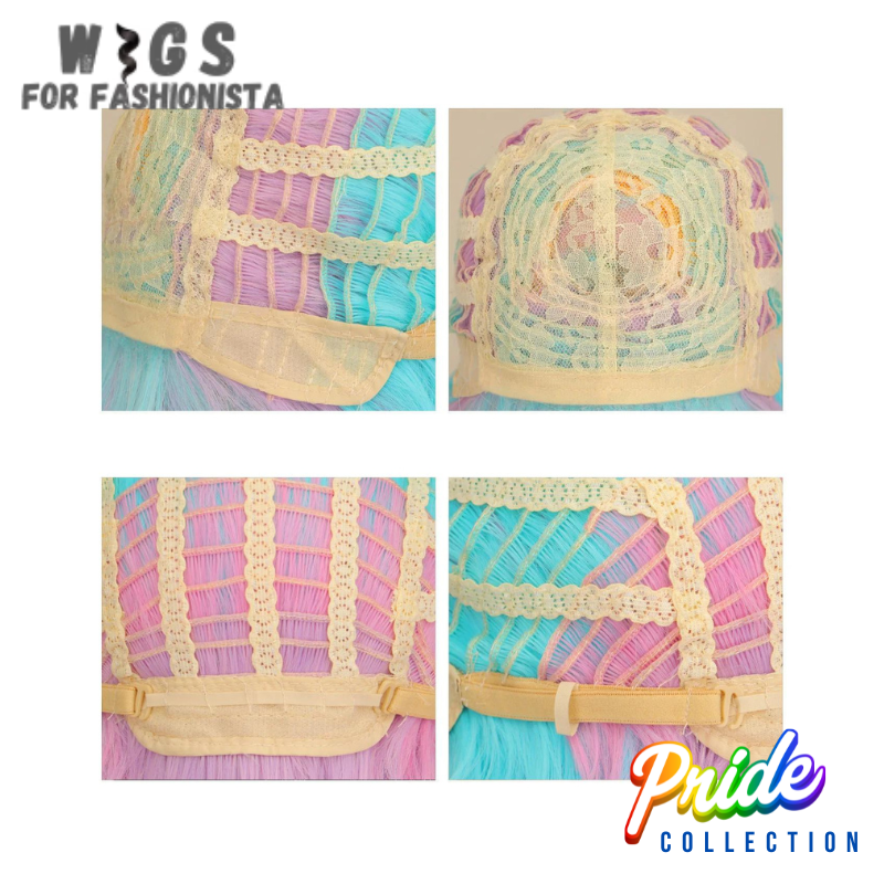 Short Wavy Curly Colorful Wigs