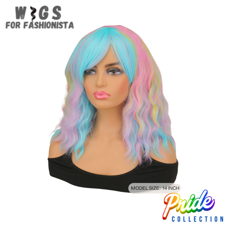 Short Wavy Curly Colorful Wigs