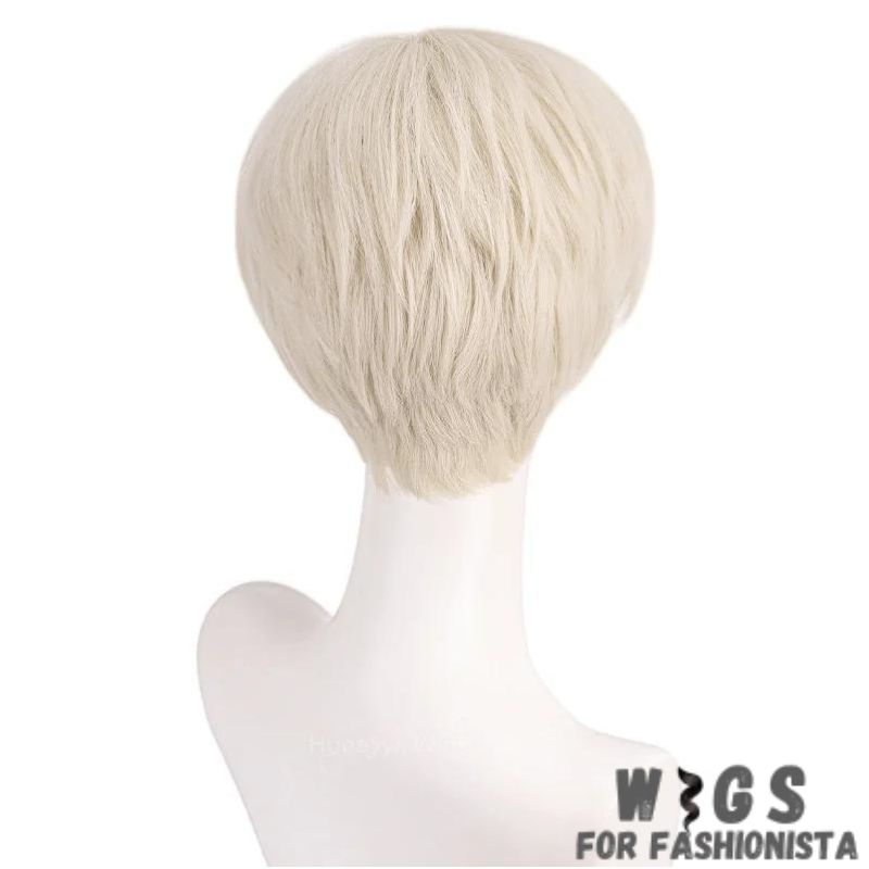 Synthetic Cream Color Ken Wigs. Sleek & sophisticated design. The cream color adds a touch of refinement & sophistication. Realistic texture & shine that mimics the look & feel of natural hair. Smooth & silky strands flow effortlessly, complements a wide range of skin tones. Lightweight & breathable. The adjustable straps. High-quality synthetic fibers. Ready to wear. -WIGS FOR FASHIONISTA