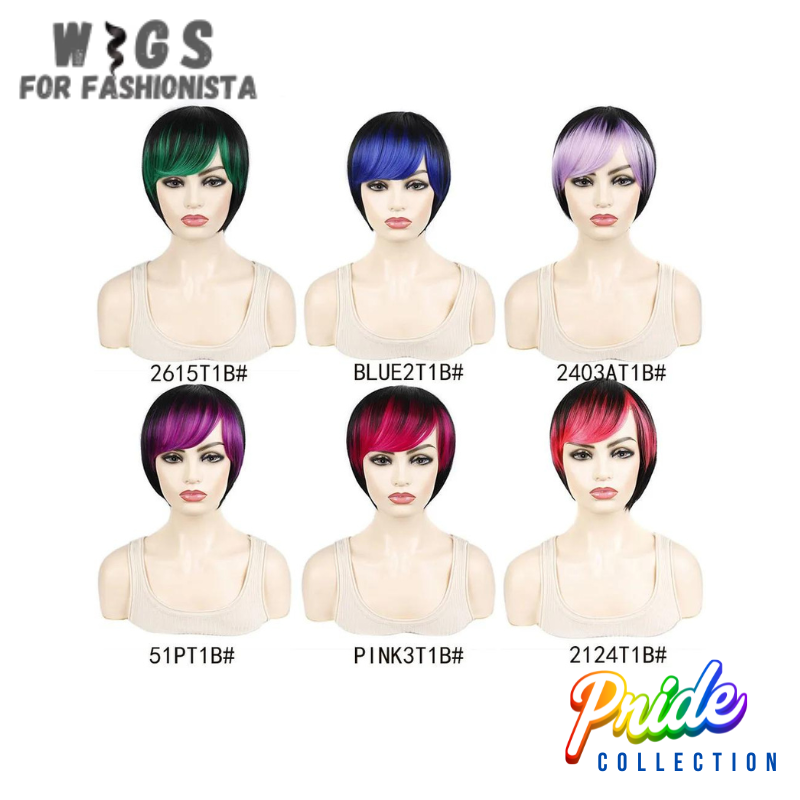Synthetic Short Hair Bangs Bob Haircut Wig, features a classic bob haircut with bangs. Short length adds a touch of modernity, sleek & straight texture exudes elegance & refinement. From high-quality synthetic fibers. The bangs frame the face beautifully, while the bob haircut adds structure & sophistication, features a lightweight & breathable construction, comfortable even during extended wear. The adjustable straps ensure a secure & customized fit. -WIGS FOR FASHIONISTA