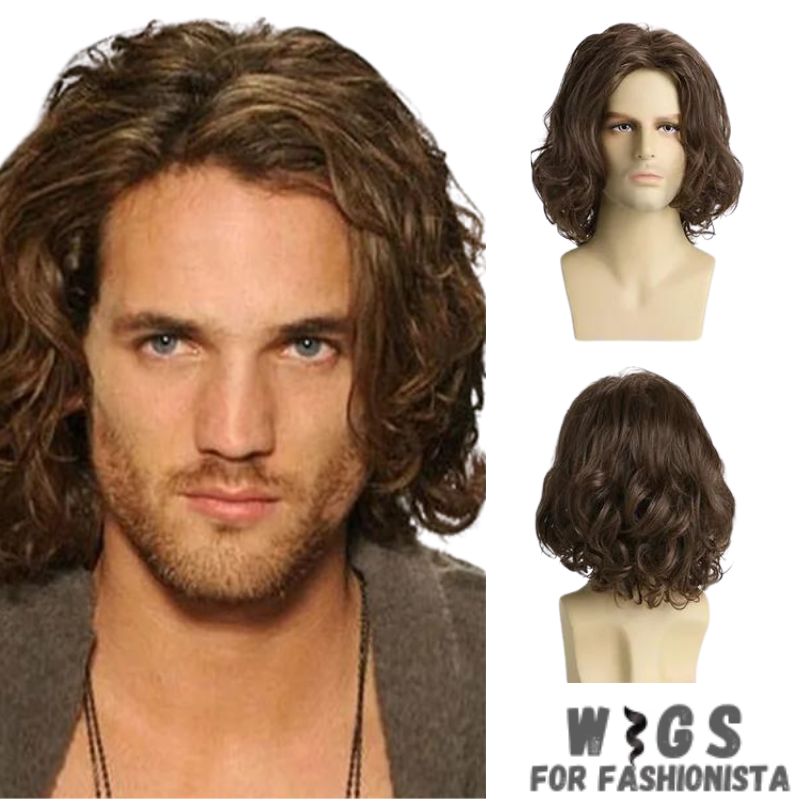 Synthetic Wavy Short Brown Hair wig. High-quality synthetic fibers. Trendy wavy texture. Rich brown color adds warmth and depth to your look, complementing a wide range of skin tones and personal styles. Pre-styled and ready to wear right out of the box. Heat-resistant synthetic fibers. -WIGS FOR FASHIONISTA