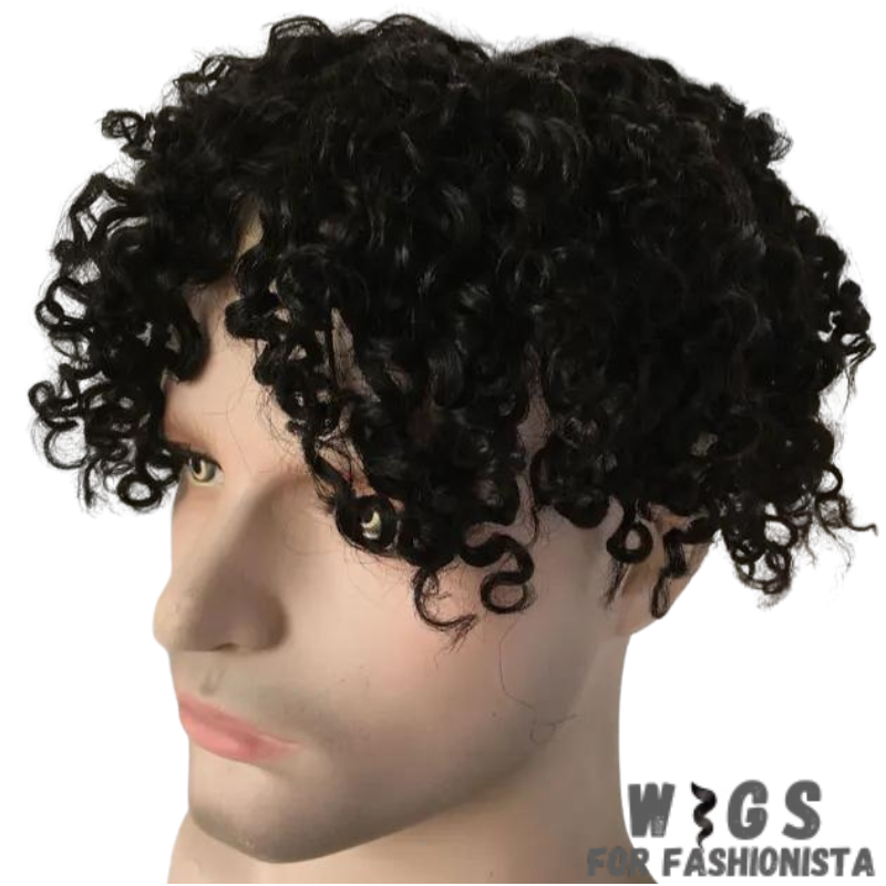 Toupee Curly Human Hair Wigs