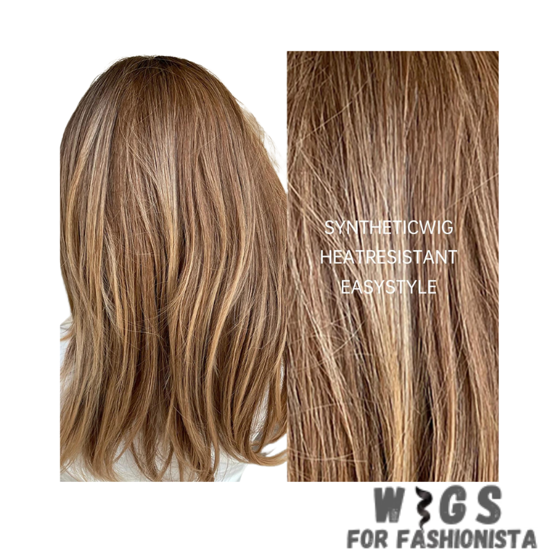 Medium Length Layered Synthetic Wig – Crafted with high-quality synthetic fibers, medium-length cut with beautifully layered strands that add volume and dimension to your hairstyle. The layers create a natural and textured look, allowing for easy styling and a flattering silhouette. -WIGS FOR FASHIONISTA