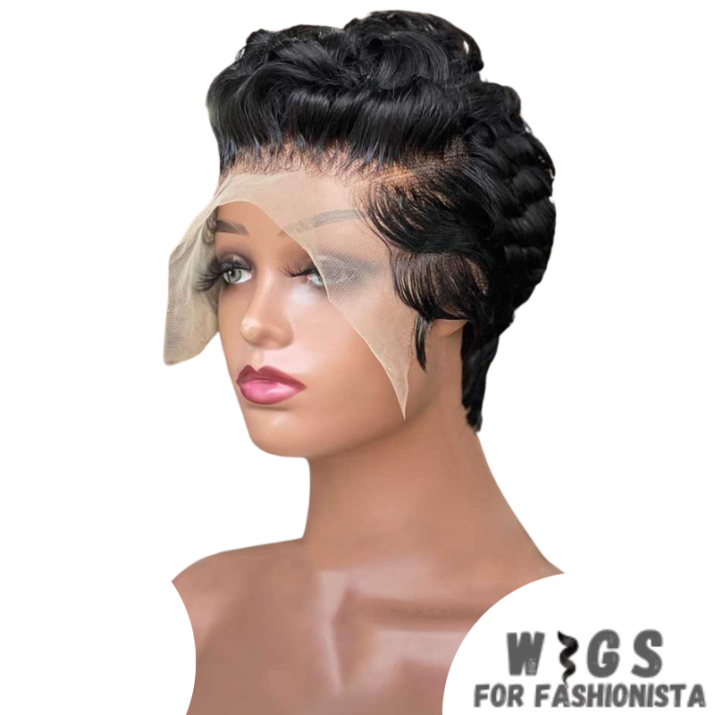 Short Pixie Cut Human Hair Wig.100% premium-quality Human Hair, ethically sourced human hair, soft, natural texture & shine. Short layers adds volume & dimension. Capless Design for superior breathability & comfort. Adjustable straps, for secure & personalized fit, for various head sizes. Ear Tabs added for comfort & to help position the wig naturally. Available in a variety of shades. Can be styled with heat tools, allows curl, straighten, or wave the hair to suit your preference. -WIGS FOR FASHIONISTA