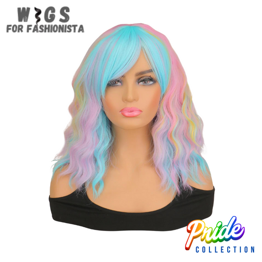 Short Wavy Curly Colorful Wigs