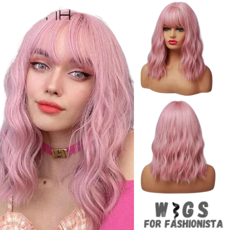 Medium Length Layered Synthetic Wig – Crafted with high-quality synthetic fibers, medium-length cut with beautifully layered strands that add volume and dimension to your hairstyle. The layers create a natural and textured look, allowing for easy styling and a flattering silhouette. -WIGS FOR FASHIONISTA