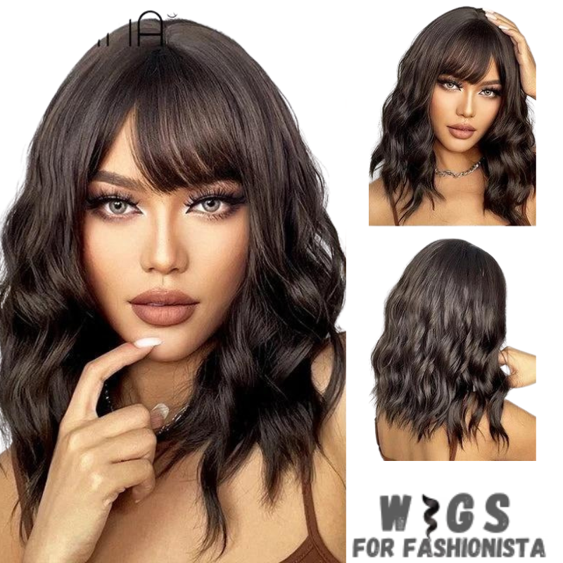 Medium Length Layered Synthetic Wig – Crafted with high-quality synthetic fibers, medium-length cut with beautifully layered strands that add volume and dimension to your hairstyle. The layers create a natural and textured look, allowing for easy styling and a flattering silhouette. -WIGS FOR FASHIONISTA